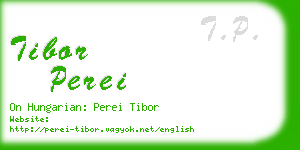 tibor perei business card